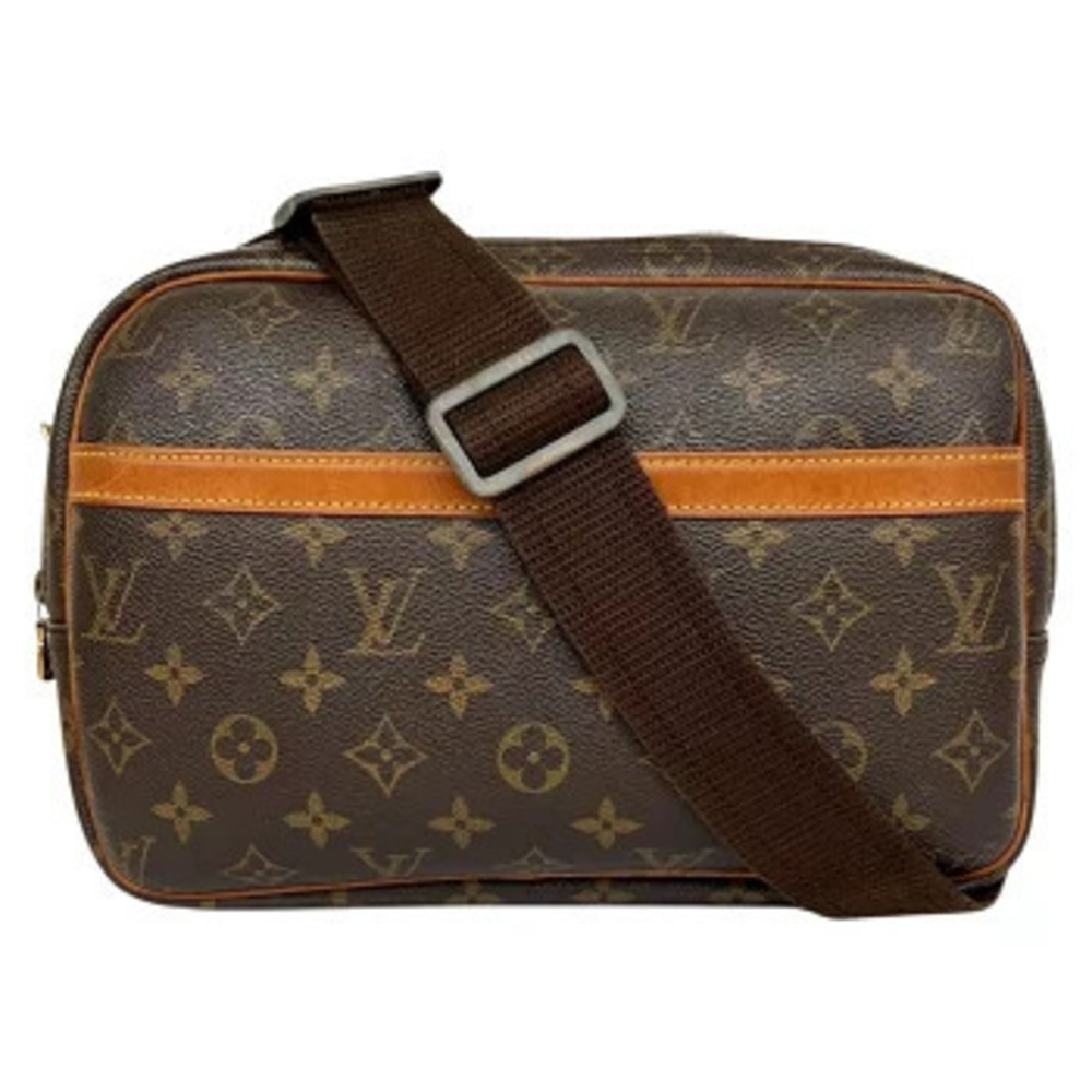 LOUIS VUITTON Reporter Monogram Shoulder Bag Brown